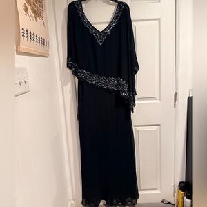 J Kara One Black Dress with Silver Detailing